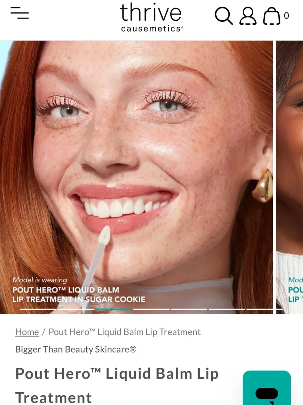 thrive causemetics Pout Hero Liquid Balm Lip Treatment — Gingerbread